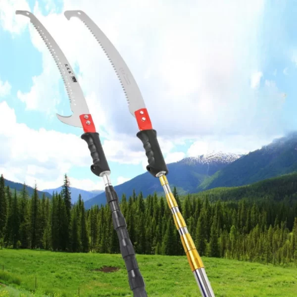 Multifunctional Stainless Steel Saw Strong Durable Garden Fruit Tree Telescopic Pole - Image 2