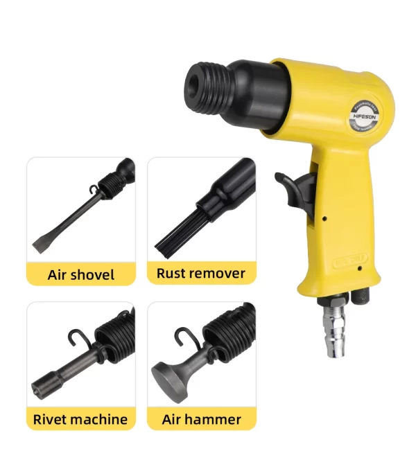 HIFENSON 120mm Air Hammer Pneumatic Tools with 4 Chisels set - Image 10