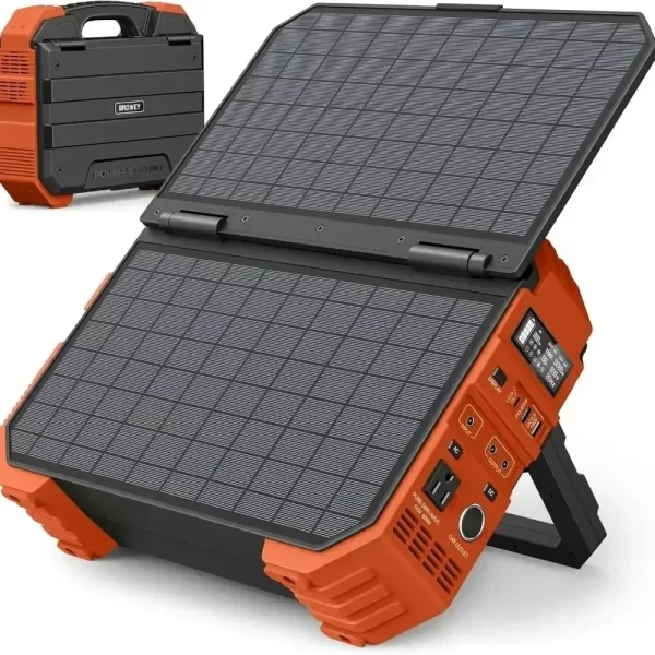 Portable Power Station with Built-in Solar Panel - Image 2