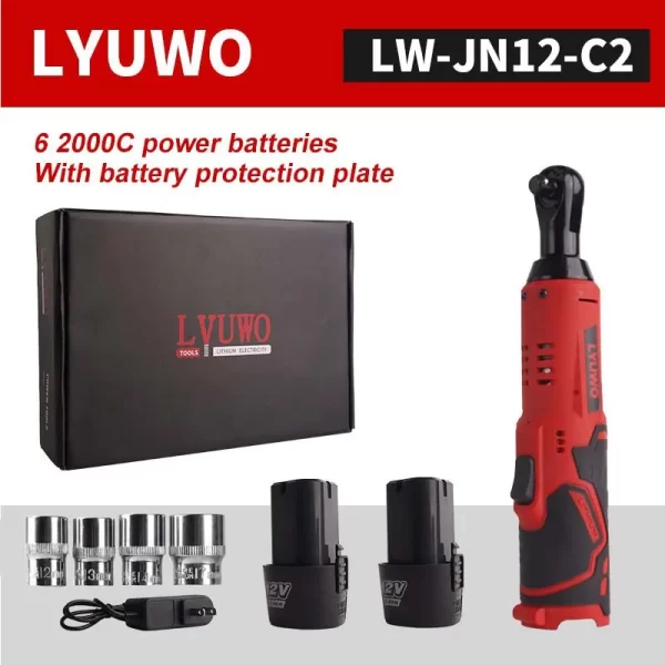 LYUWO 3/8 Rechargeable Electric , Ratchet Set, Angle Drill, Screwdriver - Image 7