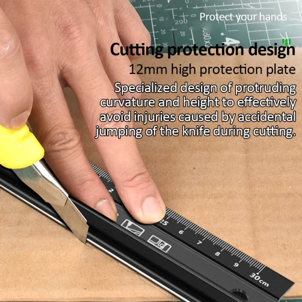 20/30/45cm Aluminum Straight Ruler Multifunctional - Image 3