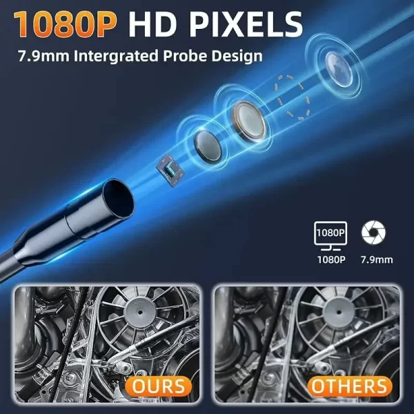 Industrial Endoscope Camera 8mm HD1080P 4.3inch IPS Screen - Image 5