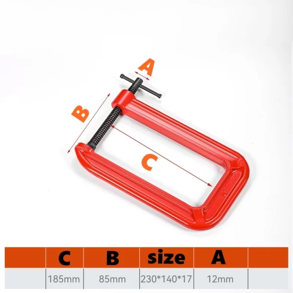 G Clamp Deep Reach C Clamp,4 Inch C-Clamp Set Industrial Strength C Clamps - Image 10