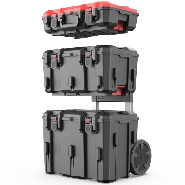 Hyper Tough 3 Piece Modular Rolling Toolbox System - Image 2