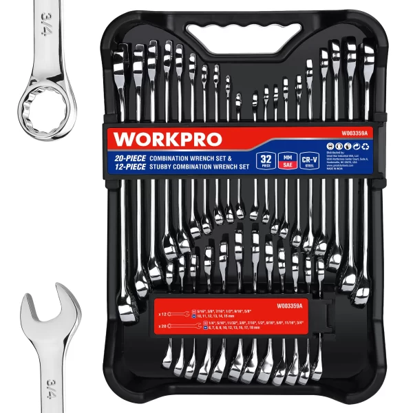 WORKPRO 32-Piece SAE & Metric Combination Wrenches Set - Image 7