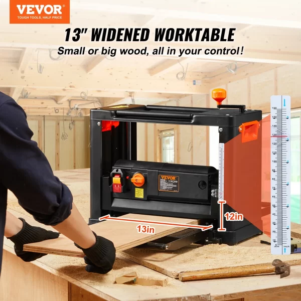 VEVOR Electric Thickness Planer Benchtop 13inch Wood Planer - Image 15