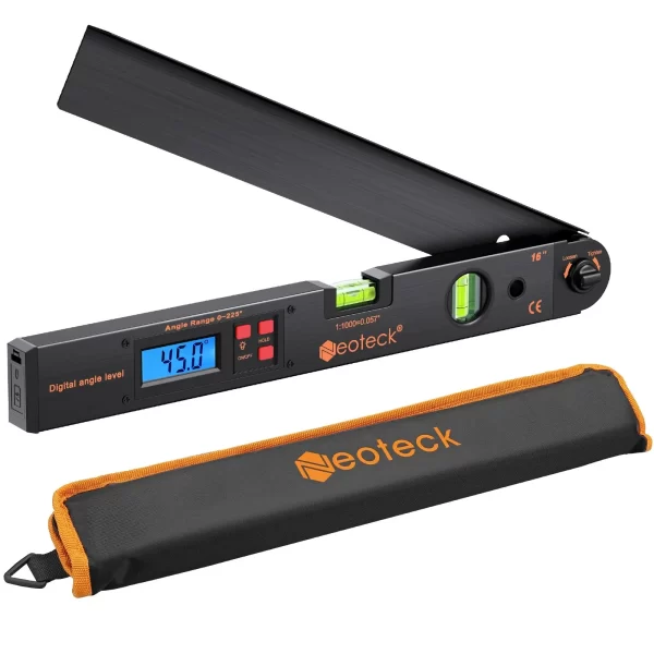 Neoteck 0-225° LCD Digital Protractor Spirit Level Angle Finder - Image 8