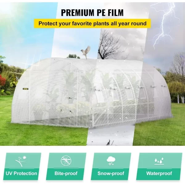20 x 10 x 7 ft Walk-in Tunnel Greenhouse - Image 3