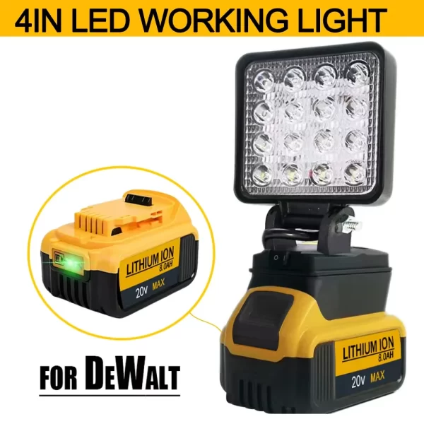 Led Light For Dewalt 18V Battery Portable Spotlight - Image 11