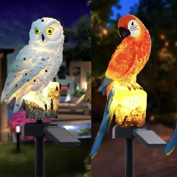 Solar Lamp Owl /ParrotAnimal Solar Garden Lights