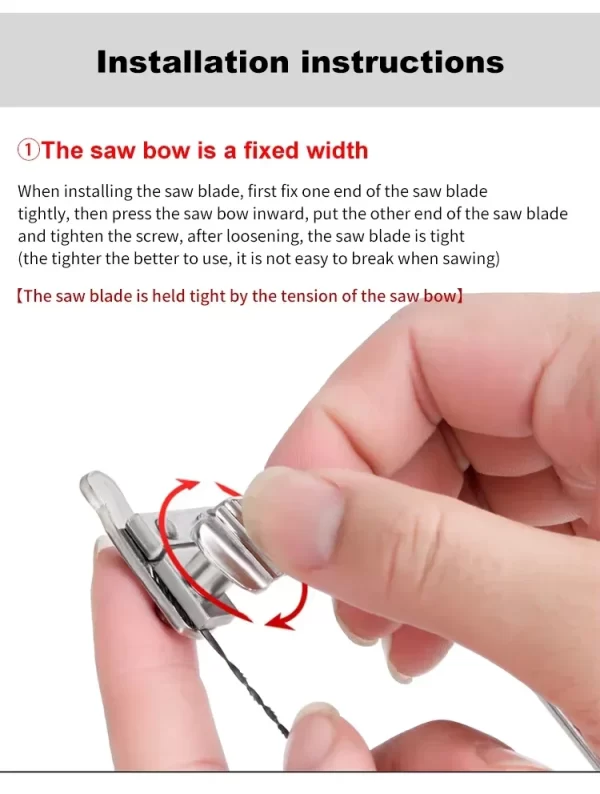 Portable Mini U-shape Saw Bow Adjustable Frame - Image 14