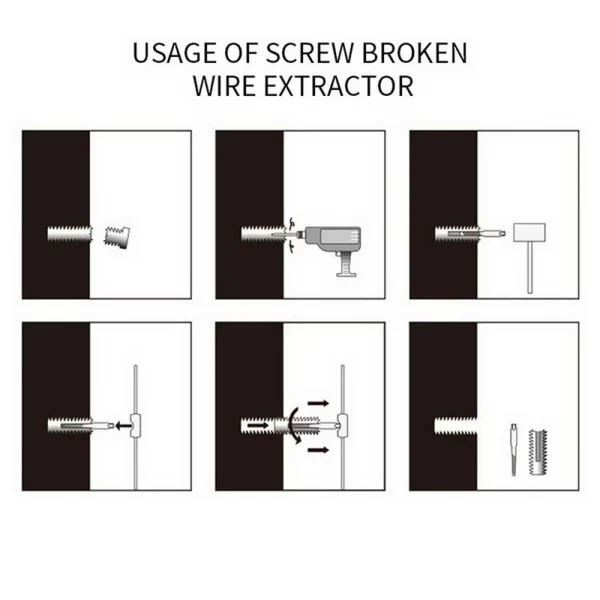 STONEGO 5PCS/6PCS Broken Damaged Screwdriver Extractor - Image 3