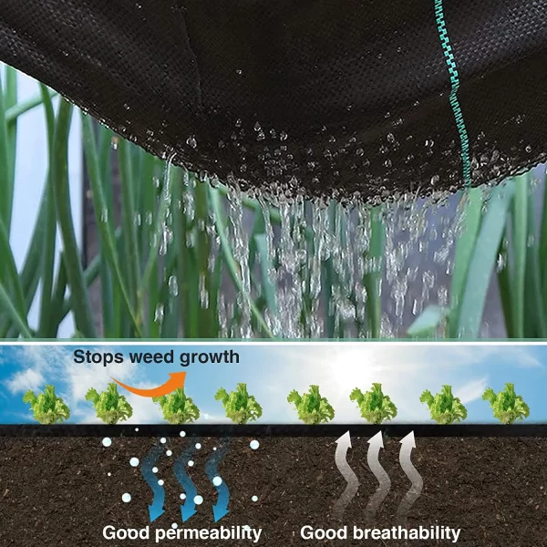 Weed Barrier Fabric Heavy Duty, Woven Weed Control Fabric - Image 5