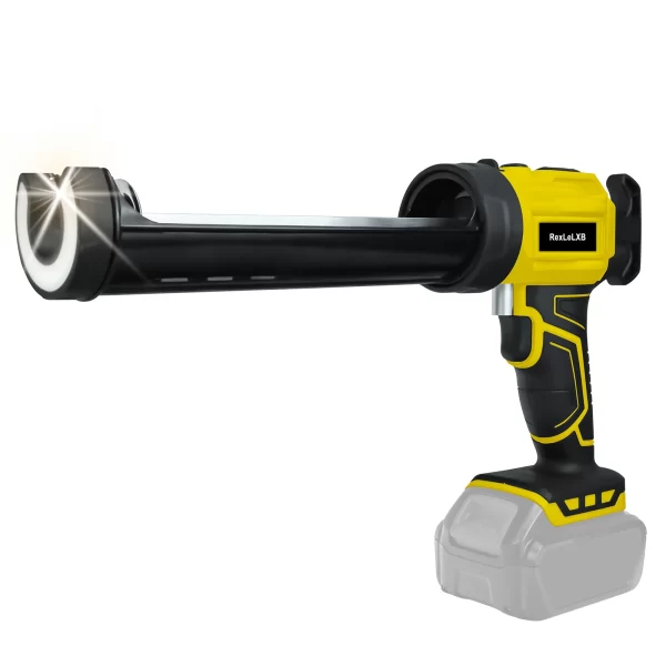 Electric Caulking Gun 10oz/300ml Cordless Caulk Gun 4 Adjustable Speeds with LED Light for Dewalt 20V Battery (No Battery) - Image 7