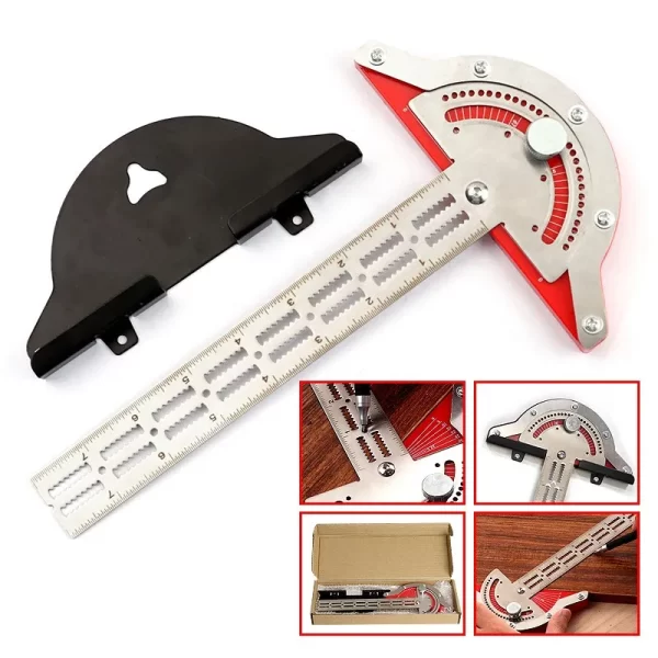 Woodworkers Edge Ruler Stainless Steel Protractor Angle - Image 2