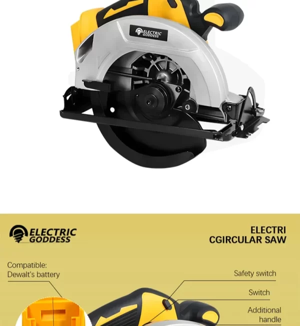 7Inch Cordless Electric Circular Saws For Dewalt 20V Battery - Image 10
