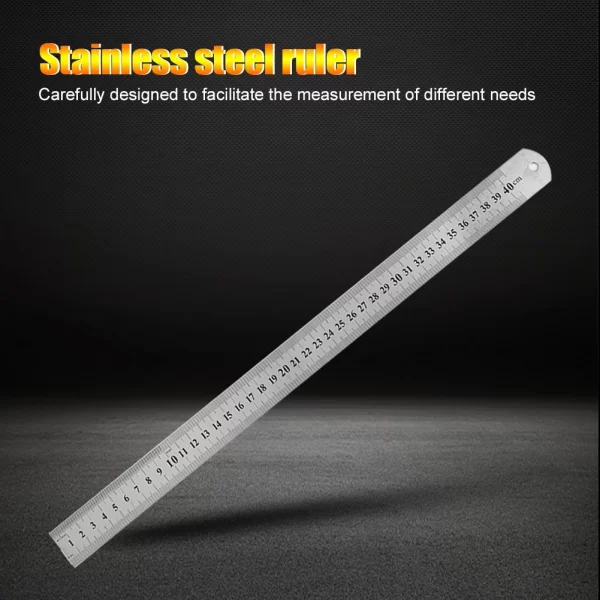 Stainless Steel Metal Straight Ruler Precision Double Sided Precision Measuring Tool - Image 4