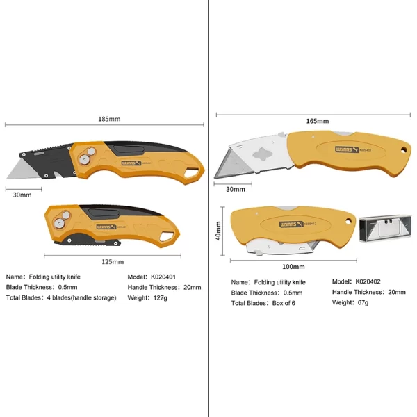 WYNNS Heavy Duty Box Cutter Folding Utility Knife - Image 6