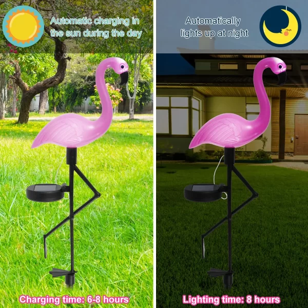 Pink Flamingo Solar Light Outdoor Courtyard Decoration Light Waterproof  LED - Image 2