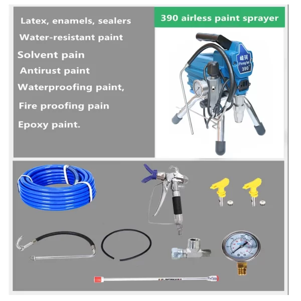 High Pressure New 110V 2000W Spray Gun Electric Airless Paint Sprayer - Image 6