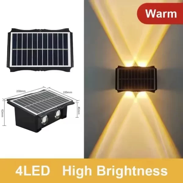 Solar Wall Lamp Outdoor LED Solar Light Waterproof Up And Down Luminous - Image 9