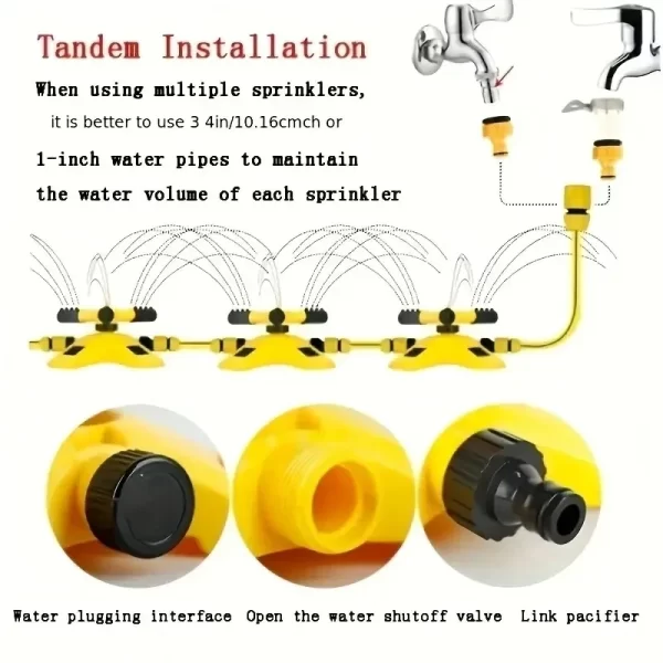 360 Degree Automatic Rotating Garden Lawn Sprinkler - Image 2