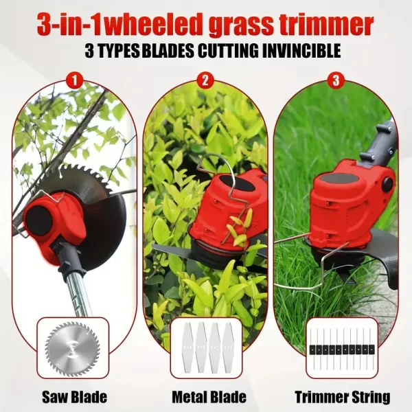 Cordless Lawn Trimmer Weed Wacker Lawn Mower - Image 2