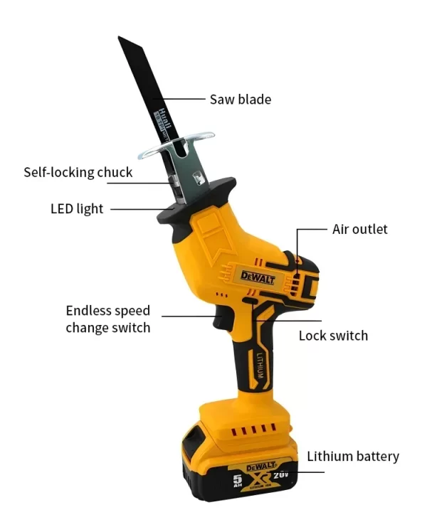 Dewalt 2800RPM Cordless Reciprocating Saw 20V - Image 19