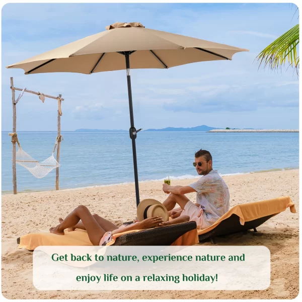 JHK Outdoor Patio Umbrella UV Protection - Image 3