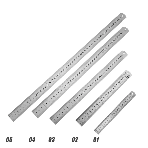 Stainless Steel Metal Straight Ruler Precision Double Sided Precision Measuring Tool - Image 5
