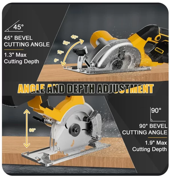 EGOD 5 Inch Brushless Electric Circular Saw Tools for Dewalt Battery - Image 18