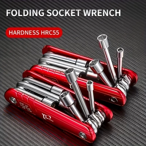 Portable Sleeve Tool Combos Set, Folding Socket Wrench, - Image 7