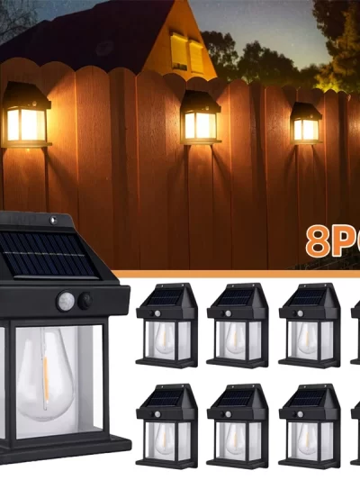 Solar Wall Lights Wireless Motion Sensor Security Lamps Dusk to Dawn 1~8PCS