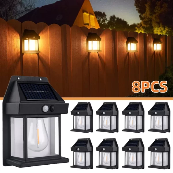 Solar Wall Lights Wireless Motion Sensor Security Lamps Dusk to Dawn 1~8PCS