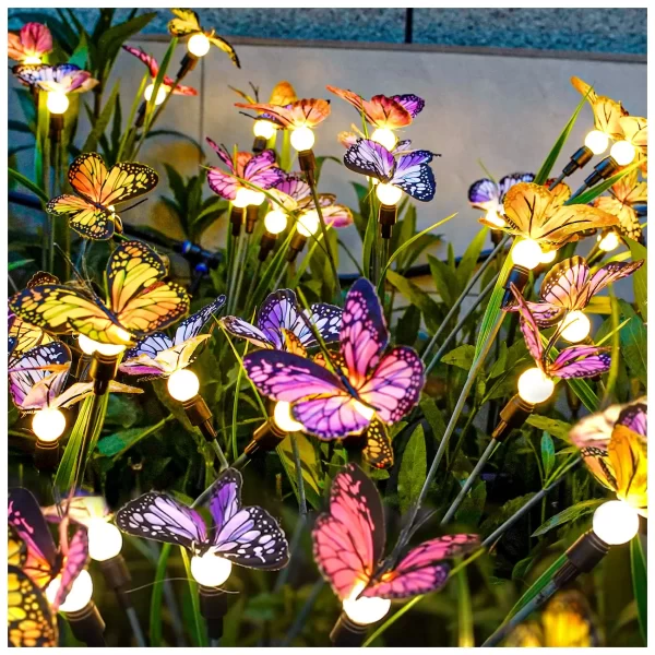 Butterfly Solar Garden Light Swaying Firefly Light