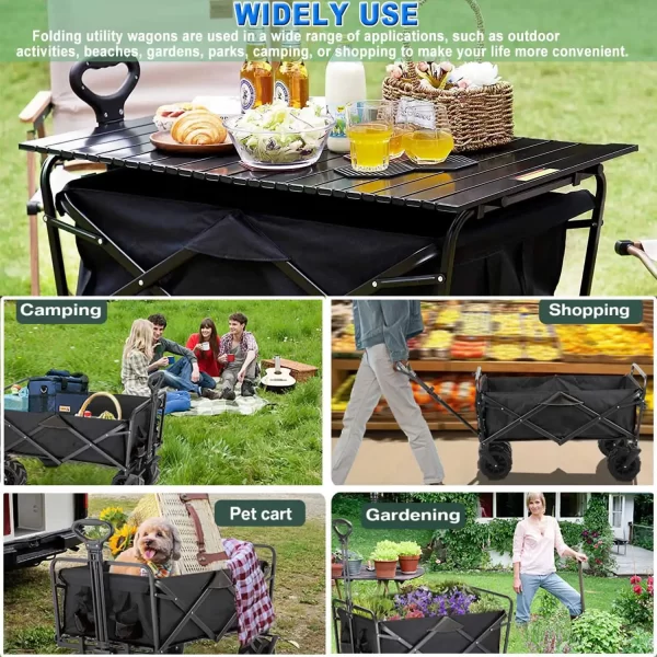 Folding Wagon,350LBS Large Capacity - Image 6