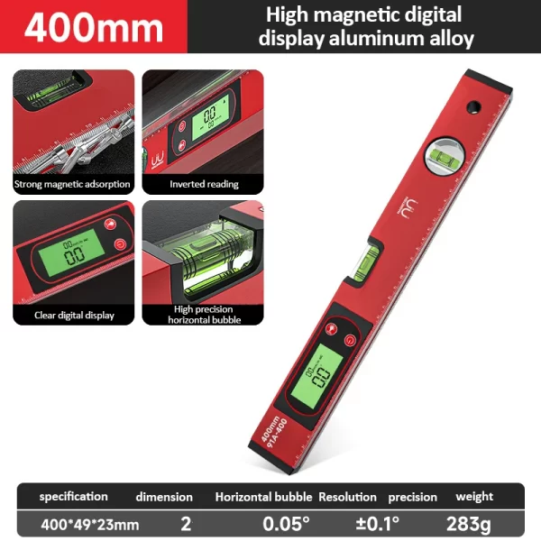 30/40/50cm Electronic Digital Display Level Ruler Magnetic - Image 6