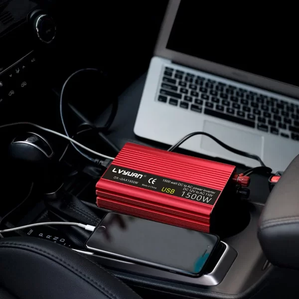 DC12V to AC110V 1500W/2000W/2600W Portable Car Inverter Charger - Image 5
