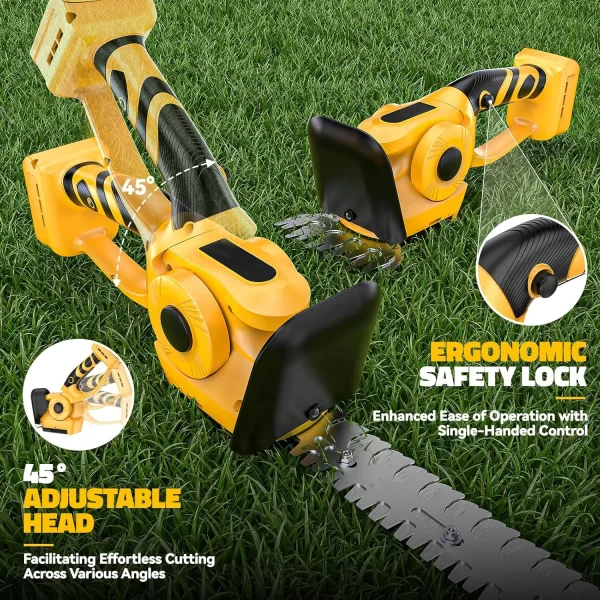 2 in 1 Cordless Electric Handheld Hedge Trimmer Hedge Trimmer for Dewalt 20V Battery - Image 8