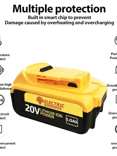 New 100% Original 5.0Ah For Dewalt 20V Power Tools