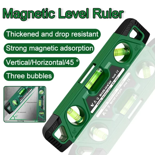 Three Bubble Mini Magnetic Level