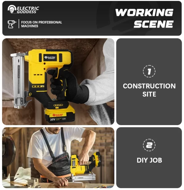 EGOD Brushless 15MM-50MM Nail Gun for Dewalt 20V Battery - Image 19