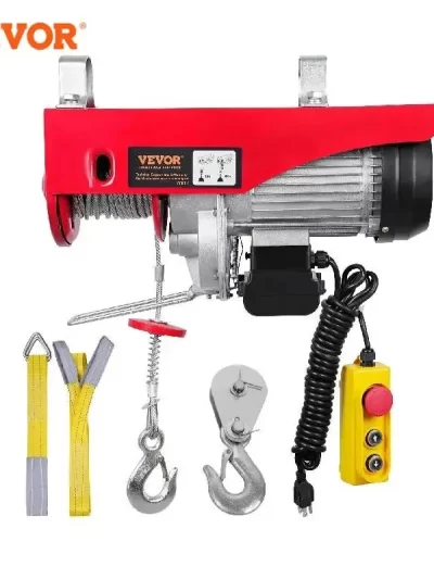 VEVOR 200-800kg Electric Hoist with Wired/Wireless Remote Control Lifting Crane Cable Hoist Winch for Boat Car Garage Elevator