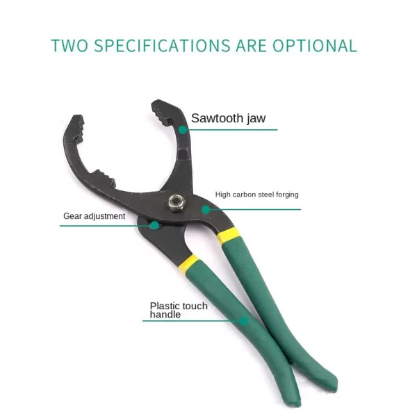 Pliers Oil Filter Wrench 10 12 inch Non Slip Grip Adjustable - Image 19