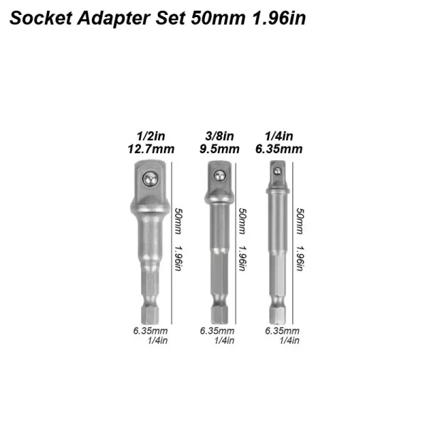 1/4 Hex Shank Convert Socket Adapter - Image 7