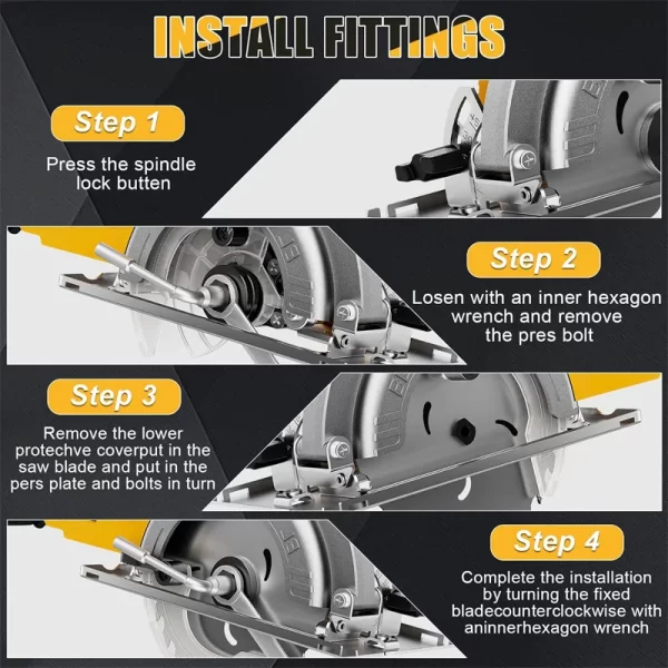 EGOD 5 Inch Brushless Electric Circular Saw Tools for Dewalt Battery - Image 5