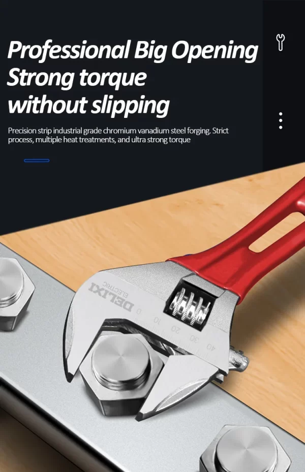 DELIXI ELECTRIC Short Handle Wrenchl Adjustable Bathroom Wrench - Image 12