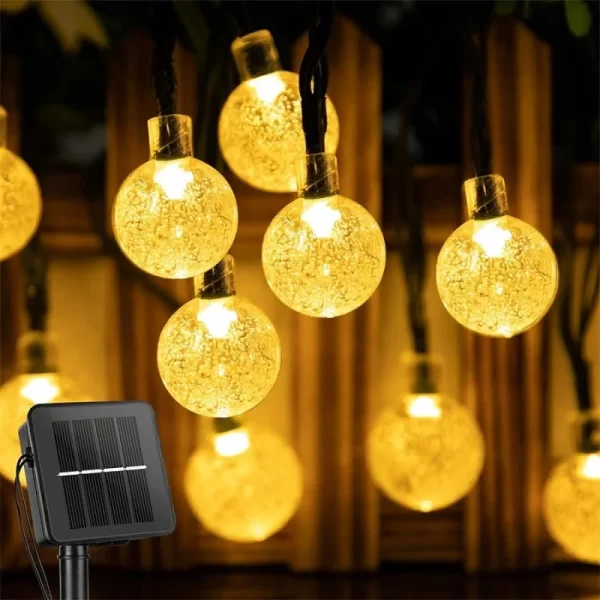 Solar Crystal Globe String Lights Outdoor Waterproof - Image 7