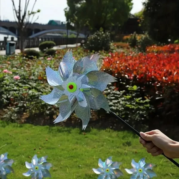 1pcs Bird Repeller Pinwheels Reflective Sparkly Scarecrow Pinwheel - Image 4