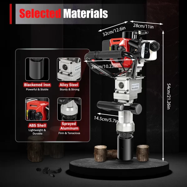 900W 2-Stroke Petrol Post Driver Piling Hammer - Image 9